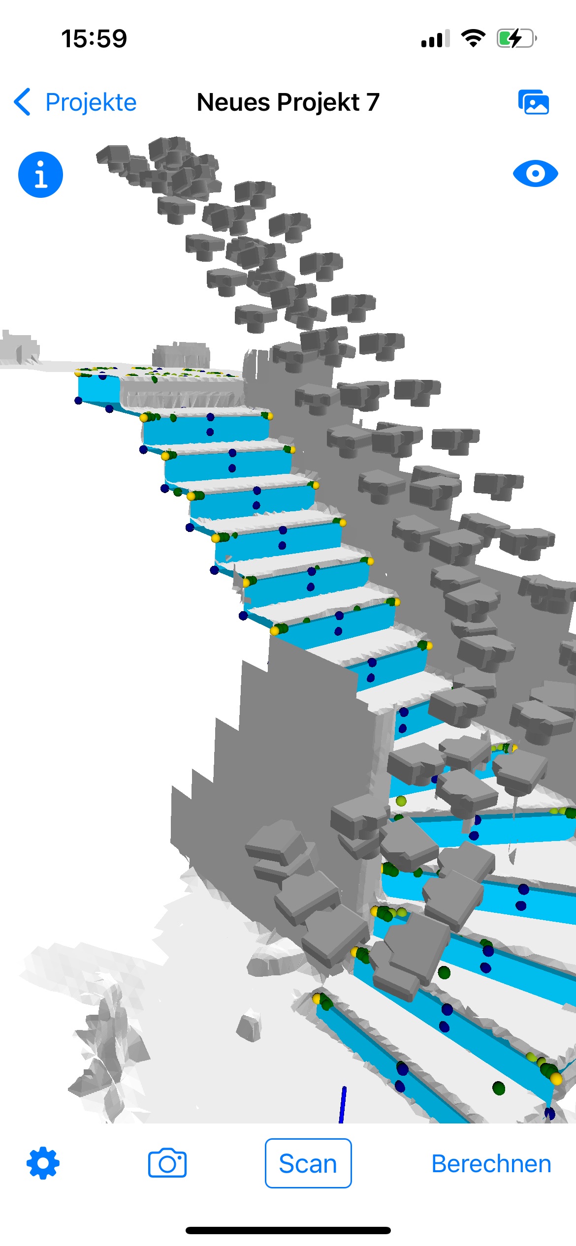 Photogrammetrie-Vermessung einer Wendeltreppe